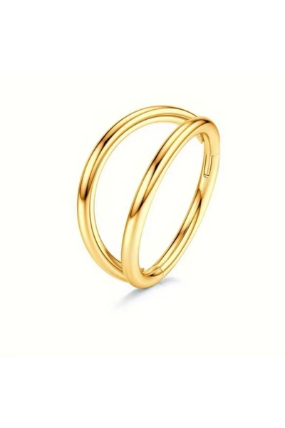 Bylin Cerrahi Çelik İkili Görünüm Kilitli Halka Piercing Küpe-Helix, Burun, L...