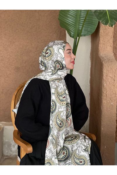 Modakaşmir Chintz Patterned Silky Shawl