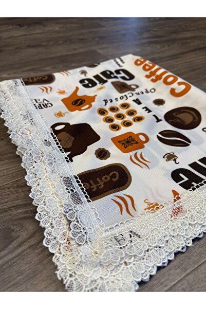 Dantelux مفرش طاولة من قماش الجبر المقاوم للبقع ومزخرف بالزهور مقاس 160 × 160...