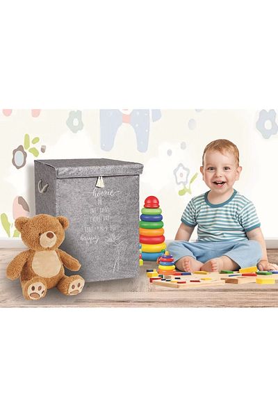 ÇERÇİCİ Lux Toy Basket - Item Storage Box Felt - Mega Size