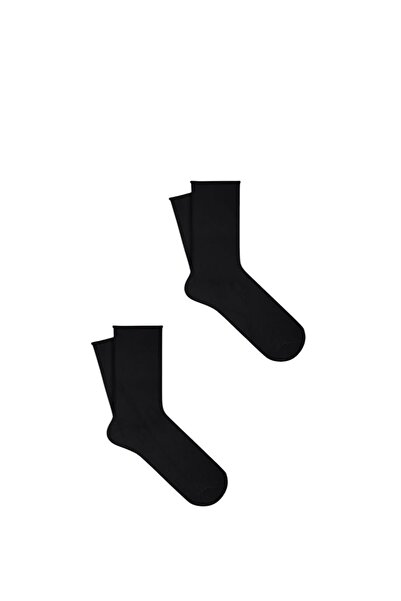 Mono Socks - 2'li Lastiksiz Pamuklu Soket Çorap