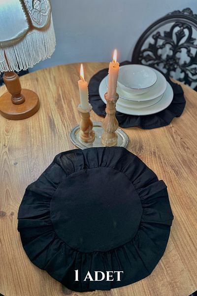 KAMİZ Volane Rotunde Negre - Serviciu American 1 Buc 40x40