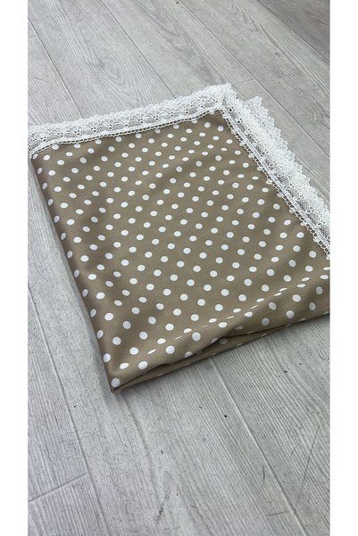 Dantelux Polka Dot Guipure Stain Resistant Fabric 160X160 cm Table Cloth Table Cloth
