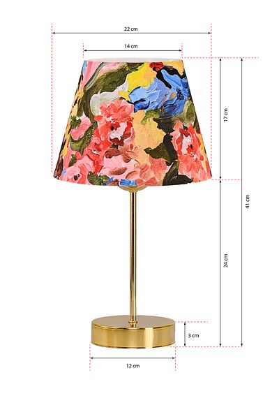 EvLight Oil Paint Fresh Metal Gold Lampshade