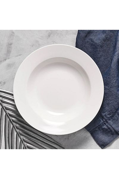 Homelux Farfurie din portelan, adanca, alba, 23 cm, Aura