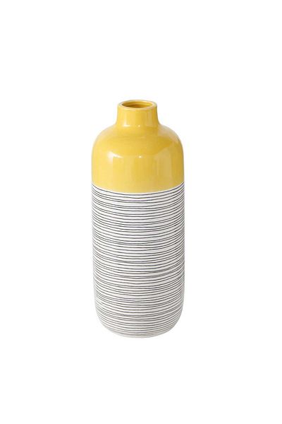 Homelux Vaza decorativa Felicity, 7,5x14,3 cm, sticla/metal, transparenta/aurie