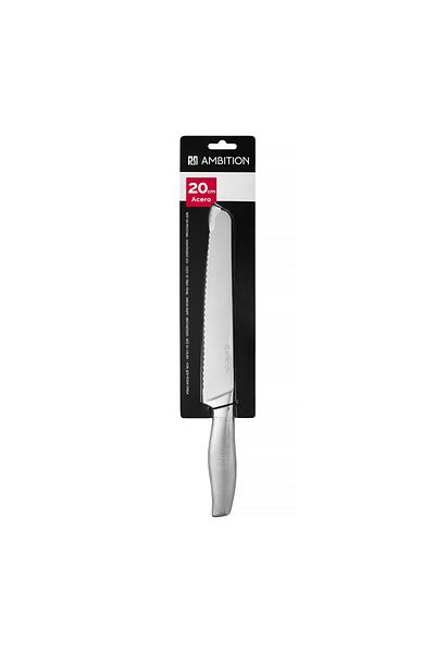 Homelux Cuțit De Pâine, Oțel Inoxidabil, Argintiu, 20 Cm, Acero