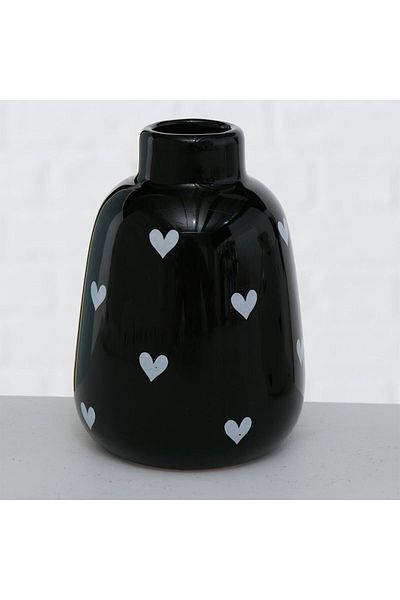 Homelux Vaze Decorative, 9x9x11 Cm, Ceramica, Alb/negru, Model 1
