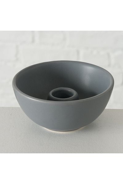 Homelux Suport pentru lumanari, h 5 cm, ceramica, gri