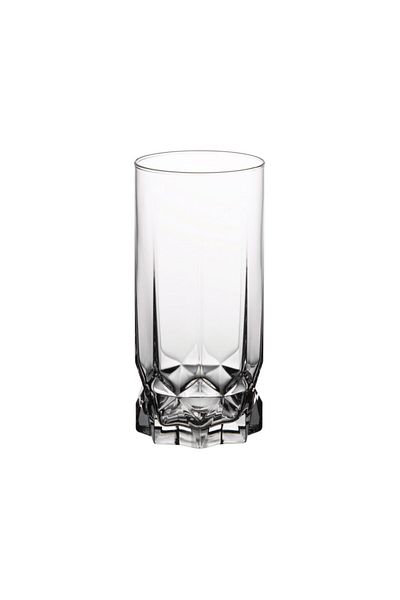 Homelux Set 6 Pahare Apa/Suc, Transparente/Afumaturi, 325ml, Diamant