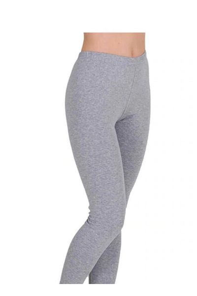 Tutku Black and White Gray Solid Leggings - 0173 Set of 3
