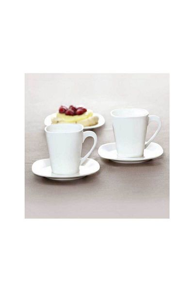 Homelux Cana cafea/ceai, portelan, 220ml, alb, Kubiko/fala