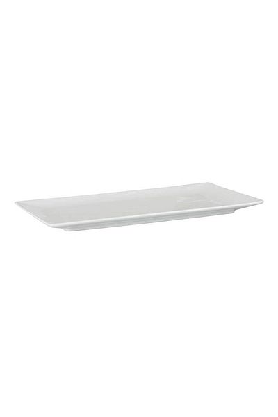 Homelux Farfurie de Servire dreptunghiulara, portelan, alb, 24 cm, Porto