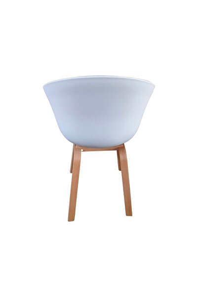 Homelux Chair Mao 2 Grey/white, Textile Upholstery, Wooden Legs