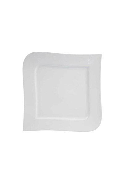 Homelux Serving Plate, Square, Porcelain, White, 28.5 Cm, Fala