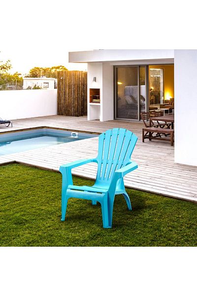 Homelux Scaun Terasa Florida Cu Brate, 75x86x86 Cm, Azur, Polipropilena