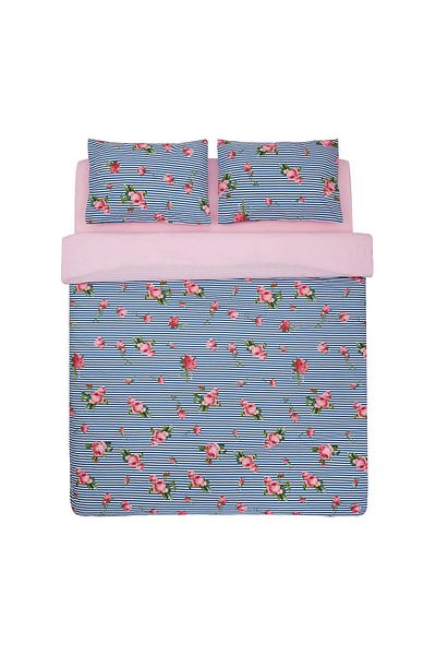 Homelux Bedding For 2 People Roses, 100% Cotton, Density 132 Tc, Button Closure System