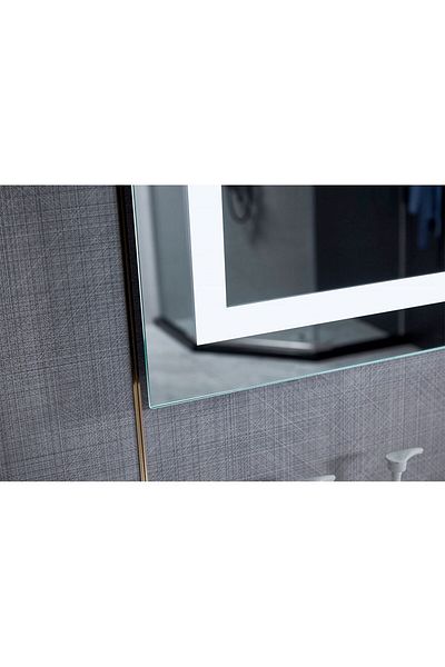 Homelux Oglinda de baie Stockholm, dreptunghiulara, 60x80 cm, iluminare cu LED, buton tactil