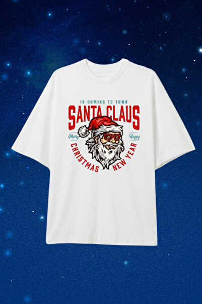 Dupe Design Унисекс тениска с щампа SANTA CLAUS