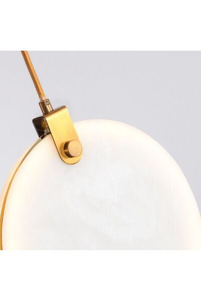 burenze Modern Lüks Tasarım Marble Lighting Tekli Sarkıt Mermer Avize Eskitme Gold 1 Adet