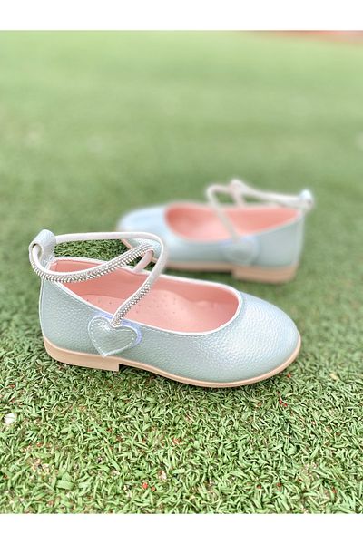 NS Little Girl's Ankle Stone Wrapped Ballerinas - Narrow Fit (Recommended Size 1 Larger)