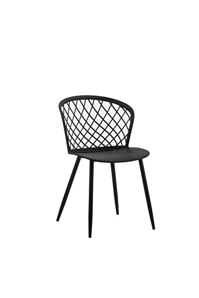 Homelux Scaun Cria negru, polipropilena, picioare metalice