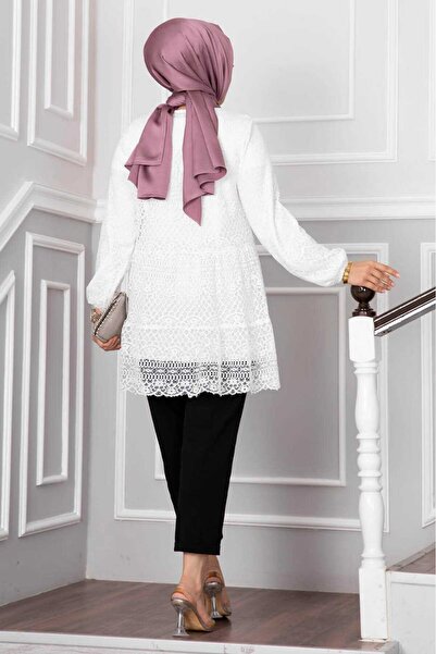 moda civinx Lace Shirt Tunic with Lining