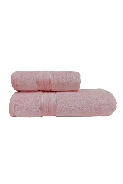 Homelux Set Of 2 Cotton Towels, 50x90 Cm 70x140 Cm, 540 Gr, Pink