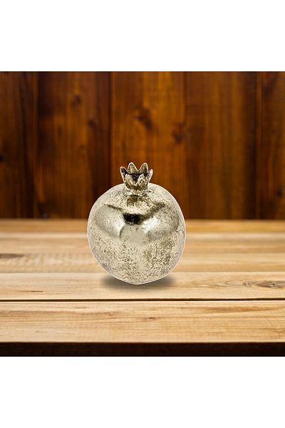 Homelux Decor de rodie, 8,5x8,5x10 cm, polystone, argintiu