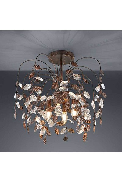 Homelux Napoli Ceiling Light, Metal, Rust, 4xe14, 28 W Excl