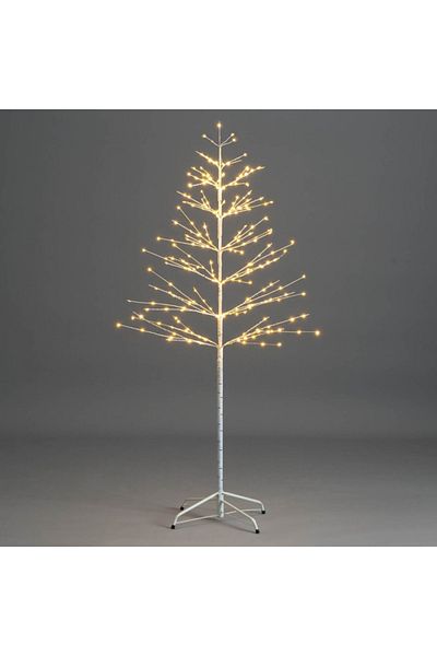 Homelux Decorative light tree 180 cm, 750 micro leds, warm white light, 8 h timer, metal, white