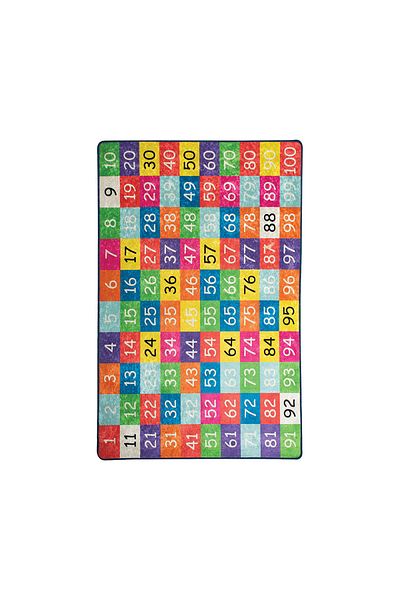 Homelux Anti-slip Children's Carpet, Rectangular, 100x160, Numbers, Multicolor, Polyester