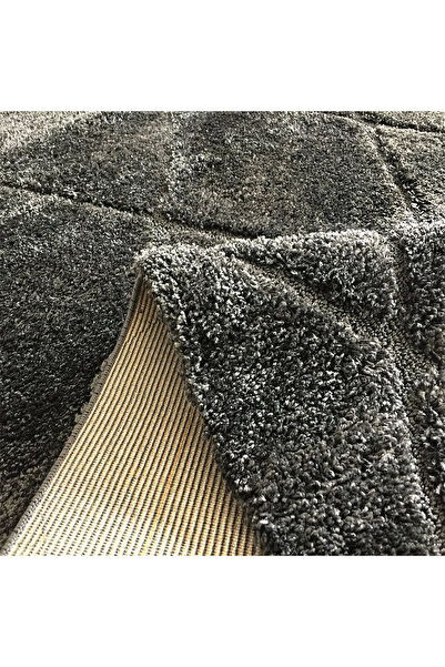 Homelux Courtney Carpet, Shaggy, Rectangular, 80x150, Ben Ourain Type, Dark Grey, Polypropylene