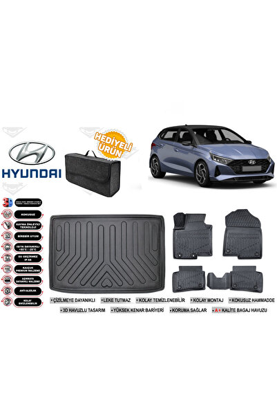 KALİTEOTO hyundai i20 2025 model elite plus alt bagaj havuzu+4d araca özel ha...