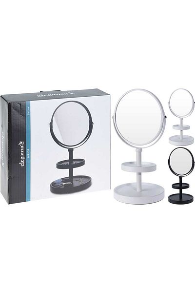Homelux Oglinda Cu Suport Metalic, 25x15 Cm, ​​Disponibila In 2 Culori: Alb/negru