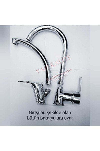 YAPI KALİTE Delta Mix Mutfak Eviye Batarya Kuğu Borusu Uzun Baston 25 Cm