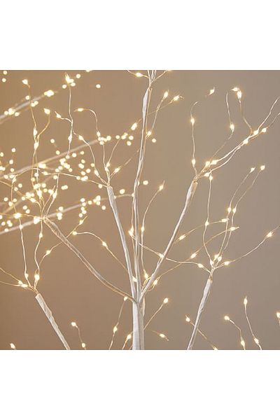 Homelux Decorative light tree 180 cm, 750 micro leds, warm white light, 8 h timer, metal, white