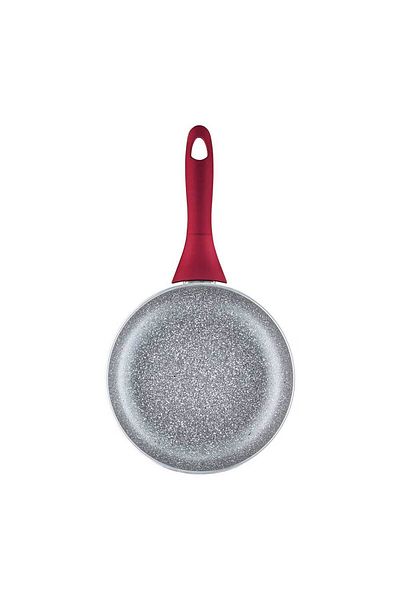 Homelux Tigaie din aluminiu, acoperire Qualum Basic Jasper, rosu, 20 Cm