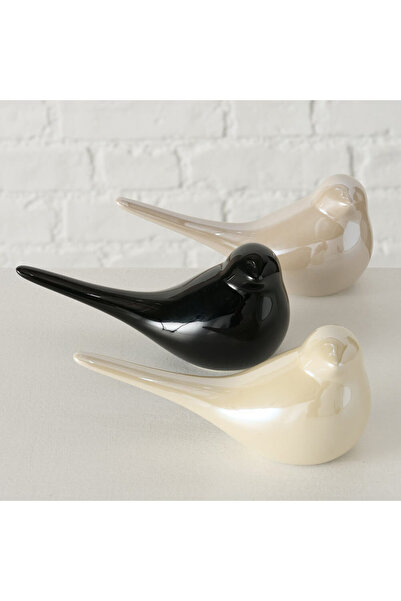 Homelux Bird decoration, 16x7x8 cm, porcelain, cream