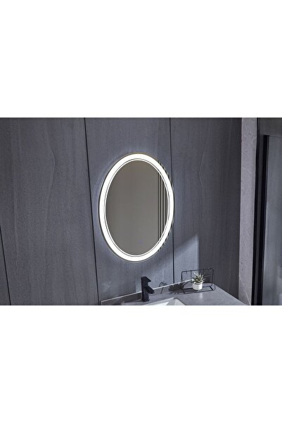 Homelux Oglinda Baie Emily, Ovala, 60x80 Cm, Iluminare Led, Buton Tactil