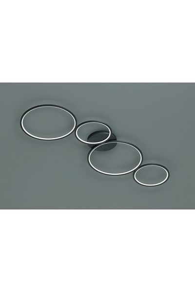 Homelux Ceiling Light Rondo, 97x34 Cm, 1 X Smd Led, 37 W, 3300 Lm, 3000 K, Metal, Matte Black