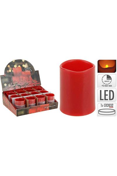 Homelux Lumanare Led 5x6, 5 Cm, ​​Rosie