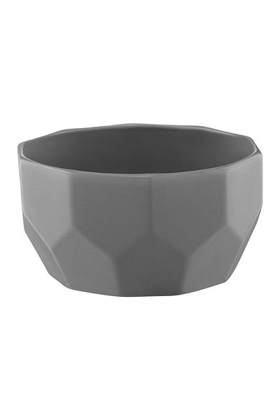 Homelux Bol Ceramică, 13 Cm, Gri, Diamant