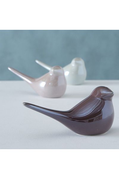 Homelux Decor pasăre, 16x7x7 cm, dolomit, violet închis