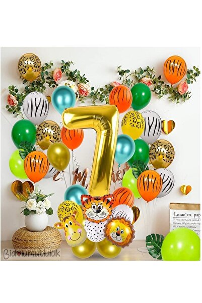 BİDOLUMUTLULUK Safari Temalı Balon Dogum Günü Konsepti