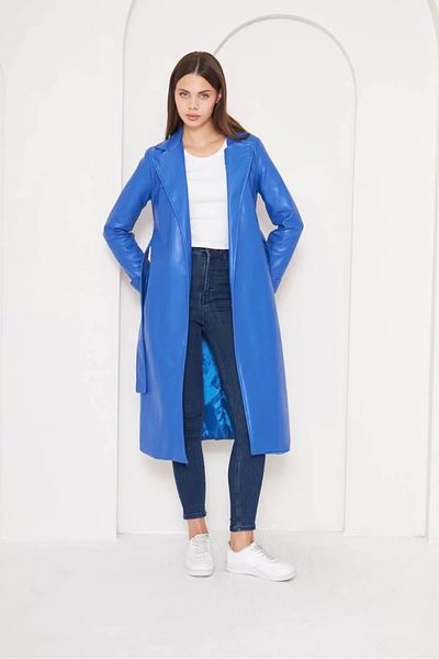 FASHIONLINE ДЪЛГО КОЖЕНО ПАЛТО