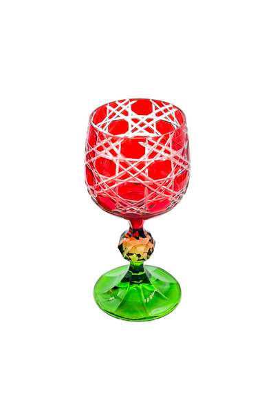 Kristal Market Bohemia Kristal Yeni Yıl Özel Üretim Petek Desenli Bardak Mixed Color Model