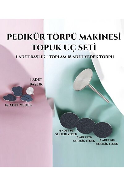 TNL Pedikür Disk Pododisk 25mm Ponza Disk 1 Adet 18 Adet Yedek