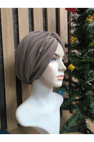 ABB Meryemcebone Hijab Clothing Mink Color Double Sided Bonnet