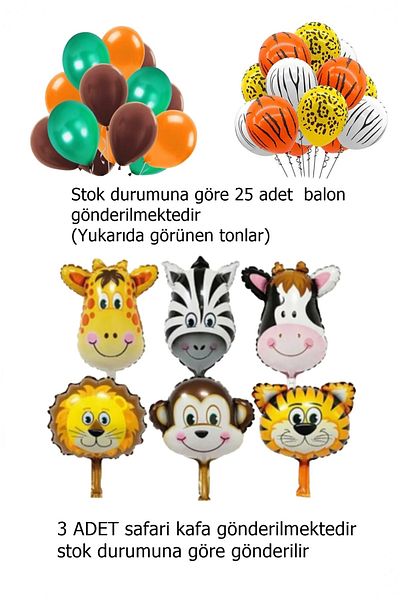 BİDOLUMUTLULUK Safari Themed Balloon Birthday Concept